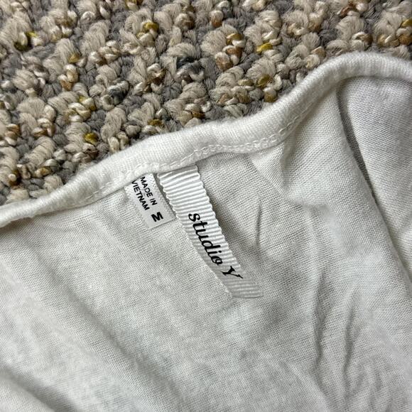 Cute vintage y2k white sequin tank top - Picture 6 of 6